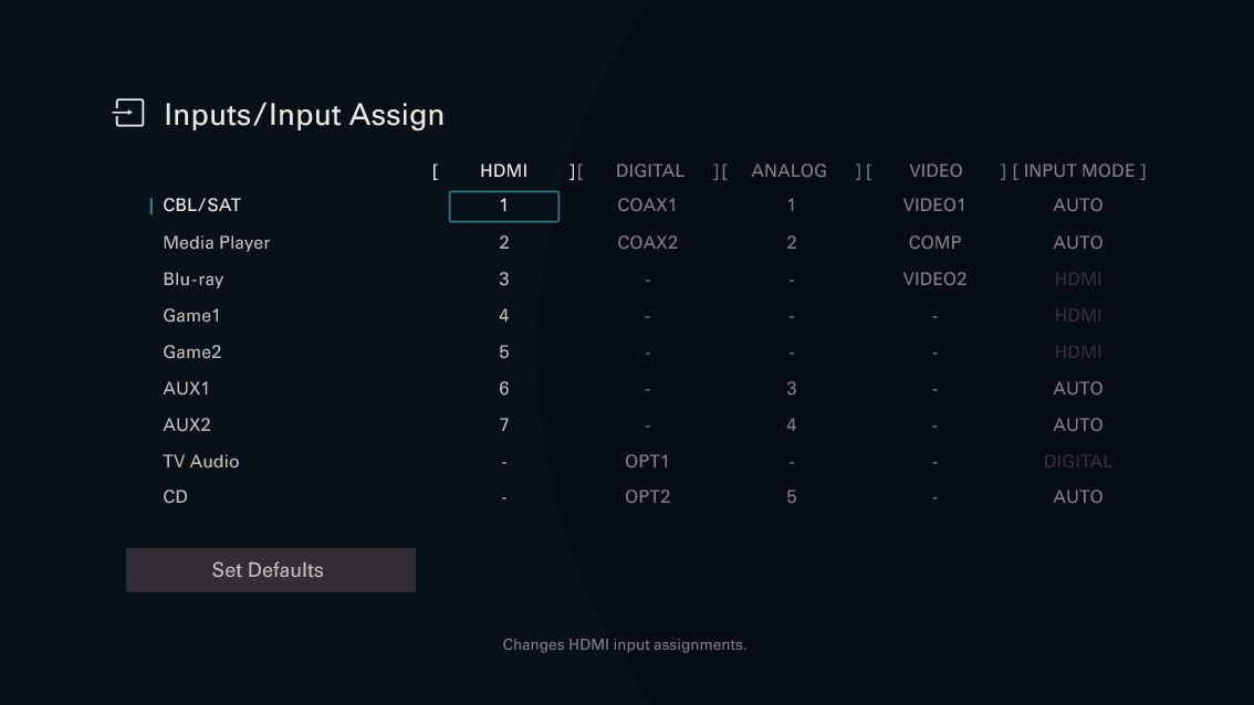 GUI InputAssign C40